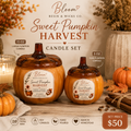 Sweet Pumpkin Harvest Candle Set