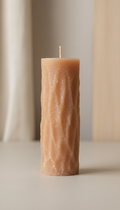 Tall hand-poured beeswax candle